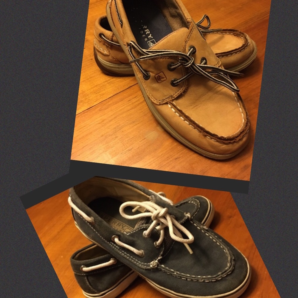 2 for 1 Sperry Top Sider Leather and cloth Boys